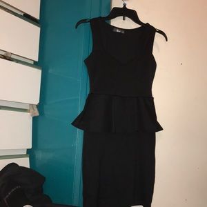black tight dress